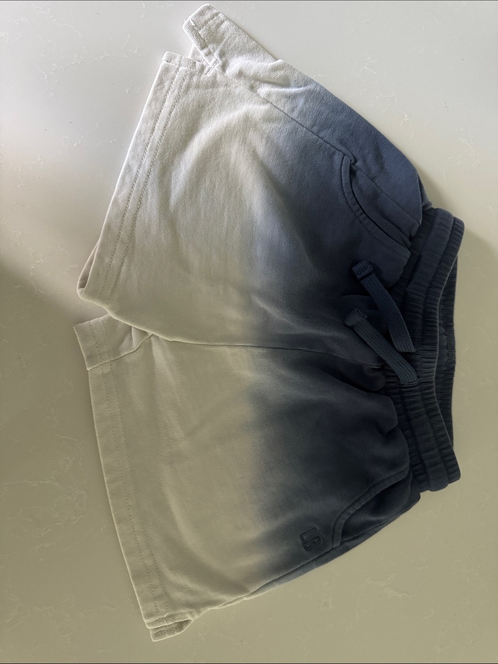 Little Bipsy Navy to Cream Ombre Athletic Shorts